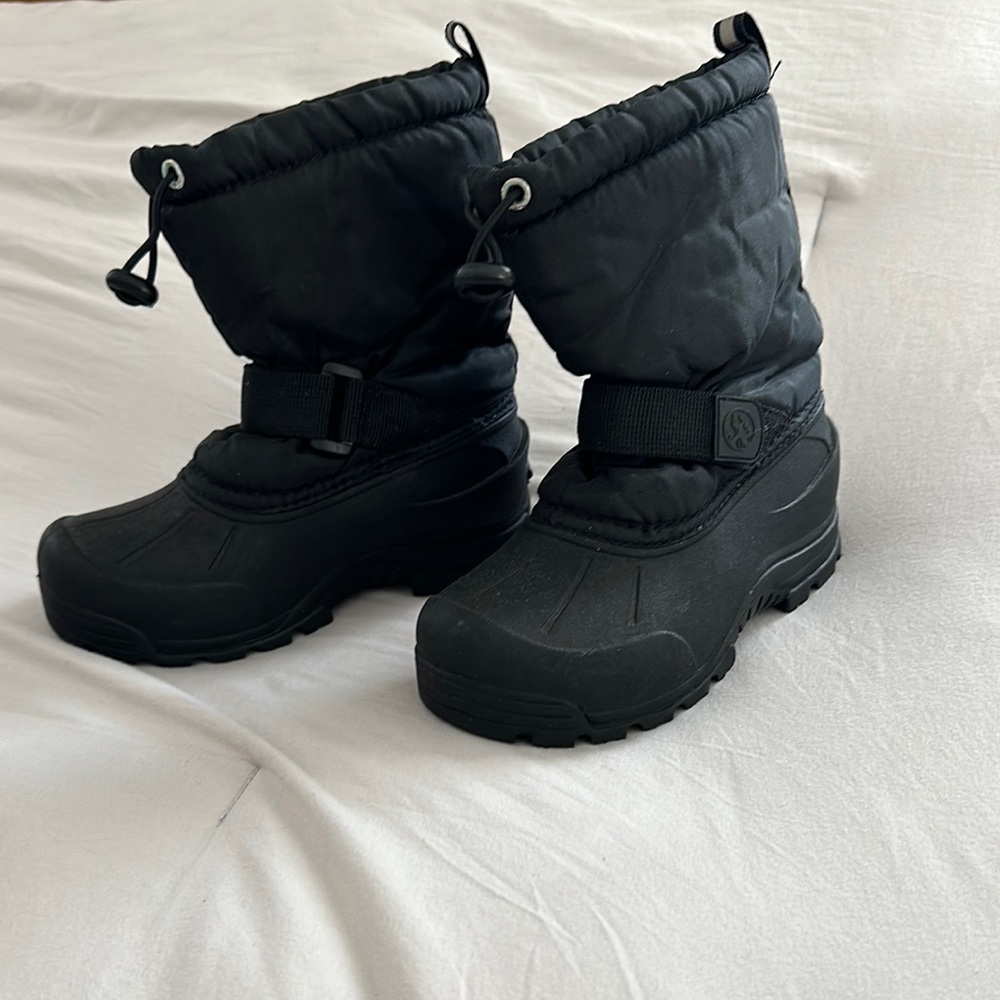 Black Winter Kids Snow Boots